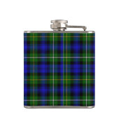 BLAUE GREEN SCOTTISH TARTAN EMERALD GEM MONOGRAM FLACHMANN (Rückseite)