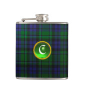 BLAUE GREEN SCOTTISH TARTAN EMERALD GEM MONOGRAM FLACHMANN (Vorderseite)