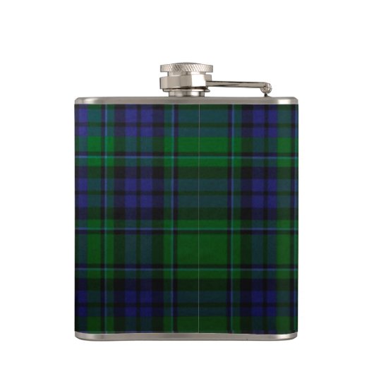 BLAUE GREEN SCOTTISH TARTAN EMERALD GEM MONOGRAM FLACHMANN (Rückseite)