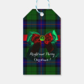 BLAUE GREEN SCOTTISH TARTAN MIT CHRISTMAS BOWS GESCHENKANHÄNGER (Rückseite)