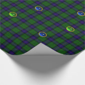 BLAUE GREEN SCOTTISH TARTAN ,SAPPHIRE EMERALD GEMS GESCHENKPAPIER (Ecke)