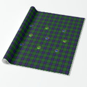 BLAUE GREEN SCOTTISH TARTAN ,SAPPHIRE EMERALD GEMS GESCHENKPAPIER (Ungerollt)