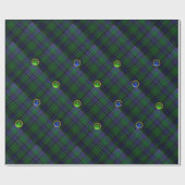 BLAUE GREEN SCOTTISH TARTAN ,SAPPHIRE EMERALD GEMS GESCHENKPAPIER (Flach)