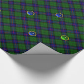 BLAUE GREEN SCOTTISH TARTAN ,SAPPHIRE EMERALD GEMS GESCHENKPAPIER (Ecke)