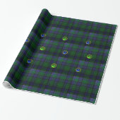 BLAUE GREEN SCOTTISH TARTAN ,SAPPHIRE EMERALD GEMS GESCHENKPAPIER (Ungerollt)