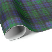 BLAUE GREEN SCOTTISH TARTAN ,SAPPHIRE EMERALD GEMS GESCHENKPAPIER (Rolleneckpunkt)