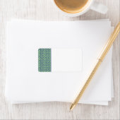 BLAUE GREEN STRICK Address Labels Adressaufkleber (Insitu)