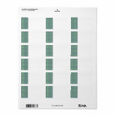 BLAUE GREEN STRICK Address Labels Adressaufkleber (Vorne)
