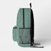 BLAUE GREEN STRICK Backpack Bedruckter Rucksack (Rechts)