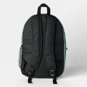 BLAUE GREEN STRICK Backpack Bedruckter Rucksack (Rückseite)