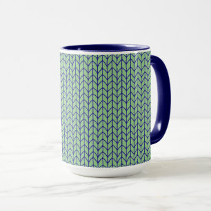 BLAUE GREEN STRICK Navy Combo Tasse
