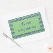 BLAUE GREEN STRICK Rectangle Matte Stickers + Text (Umschlag)