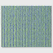 BLAUE GREEN STRICK Wrapping Paper Geschenkpapier (Flach)