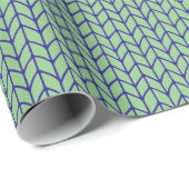 BLAUE GREEN STRICK Wrapping Paper Geschenkpapier (Rolleneckpunkt)