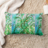 BLAUE GREEN WHIMSICAL SCHNÖRKEL MIT HERZ LENDENKISSEN (Decke)