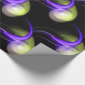 BLAUE GREEN WHITE ALIEN PEARLS GESCHENKPAPIER (Ecke)