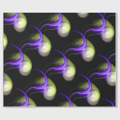 BLAUE GREEN WHITE ALIEN PEARLS GESCHENKPAPIER (Flach)