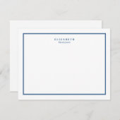 Blaue Grenze der Navy Moderne einfach Mitteilungskarte (Vorne/Hinten)