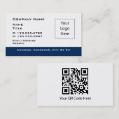 Blaue Grenzeditable Visitenkarte (Vorne/Hinten)