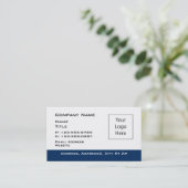 Blaue Grenzeditable Visitenkarte (Stehend Vorderseite)