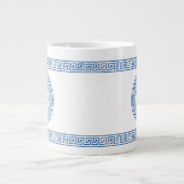 Blaue griechische Jumbo-Tasse (Vorderseite)
