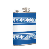 Blaue Griechische Schlüssel-Flasche Flachmann (Rechts)