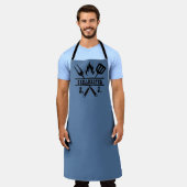 Blaue Grillmaster-BBQ-Schürze Schürze (Getragen)
