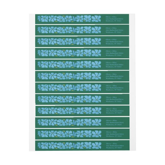 Blaue Groovy-Blume-Muster (Bogen)