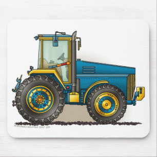 Blaue große Traktor-Mausunterlagen Mousepad