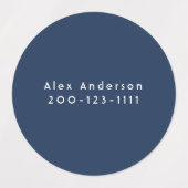 Blaue, große wasserdichte, klebrige Kid's Labels Etiketten (Design 1)