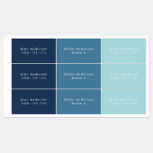 Blaue, große wasserdichte, klebrige Kid's Labels Etiketten (Blatt)