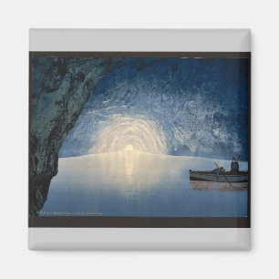 Blaue Grotte, Capri, Insel, Italien Vintage-Foto Magnet