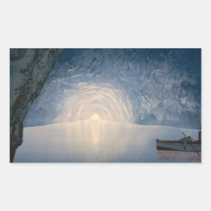 Blaue Grotte, Insel von Capri, Kampanien, Italien Rechteckiger Aufkleber