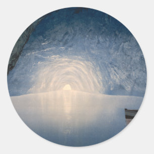 Blaue Grotte, Insel von Capri, Kampanien, Italien Runder Aufkleber