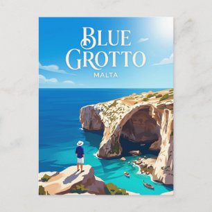Blaue Grotte, Southern, Qrendi, Malta Postkarte