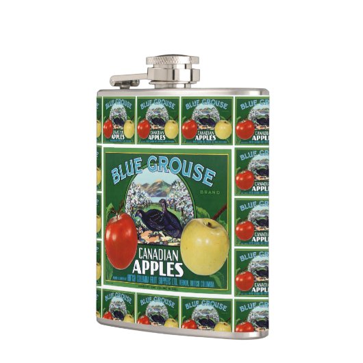 Blaue Grouse Canadian Äpfel Flachmann (Links)