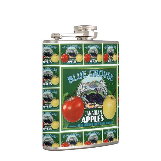 Blaue Grouse Canadian Äpfel Flachmann (Rechts)