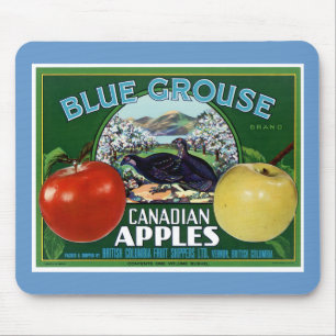 Blaue Grouse Canadian Äpfel Mousepad