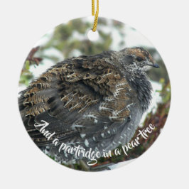 Blaue Grouse im Schneeschuhwandern Keramik Ornament