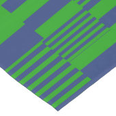 Blaue Grün Patchwork Streifen Design Kurzer Tischläufer (Ecke)
