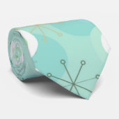 Blaue/Grün-Retro Muster-Krawatte Krawatte (Gerollt)