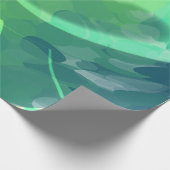 Blaue Grüne Abstrakte Ozeane Geschenkpapier (Ecke)