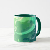 Blaue Grüne Abstrakte Ozeane Tasse (VorderseiteRechts)