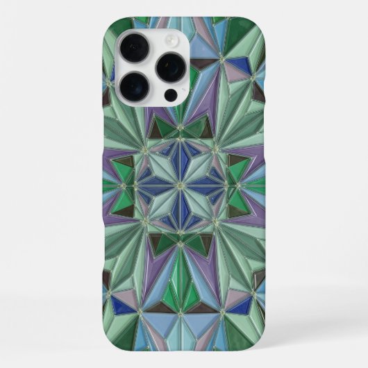 blaue grüne Akzente iPhone Hülle (Rückseite)