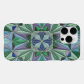 blaue grüne Akzente iPhone Hülle (Rückseite (Horizontal))