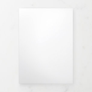 Blaue grüne Aquarell-Name Text benutzerdefiniert  Dreifach Gefaltete Einladung