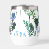 Blaue Grüne Aquarell-Wildblume  (Vorderseite)