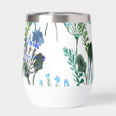 Blaue Grüne Aquarell-Wildblume  (Rückseite)