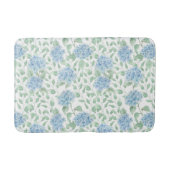 Blaue grüne Aquarell-Wildblume Badematte (Vorderseite)