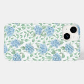 Blaue Grüne Aquarell-Wildblume Case-Mate iPhone Hülle (Rückseite (Horizontal))